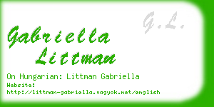 gabriella littman business card